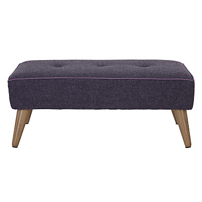 Tetrad Harris Tweed Hendricks Footstool Amethyst Plain